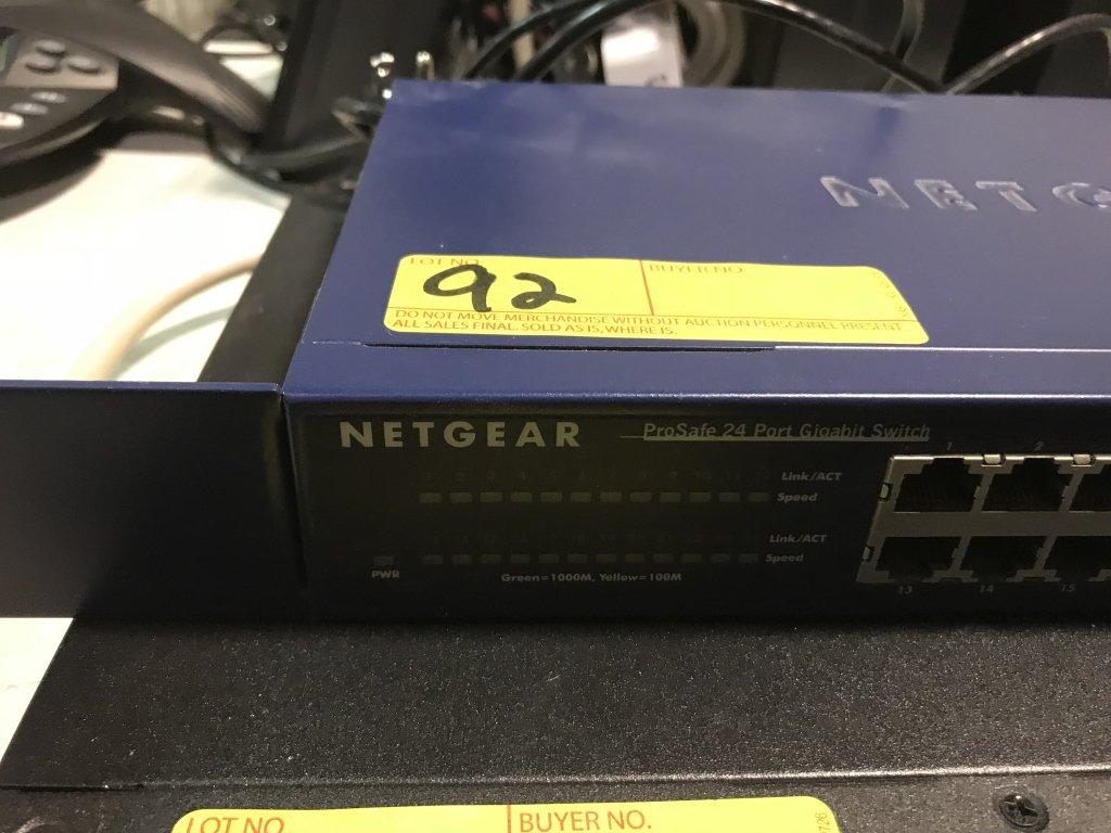 LOT CONSISTING OF: (1) BARRACUDA NETWORKS SSL VPN 180 AND NETGEAR GB 24 PORT SWITCH