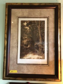 FRAMED LITHOGRAPHS 27" X 37" PAUL BERNES, SIGNED AND NUMBERED 19/500 AND 20/500