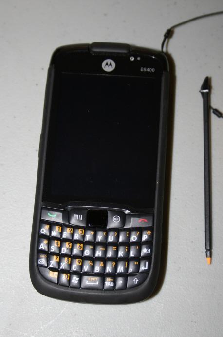 MOTOROLA ES405B HANDHELD MOBILE COMPUTER INCLUDES POWER CORD AND ACCESSORIES