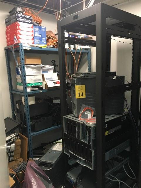 LOT CONSISTING OF: CONTENTS OF SERVER ROOM INCLUDING (2) SERVER RACKS, SERVERS, MONITORS, PRINTER,