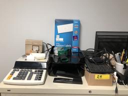 LOT CONSISTING OF: OFFICE SUPPLIES, PLANTRONICS HEADSET, CALCULATOR AND SUNDRIES