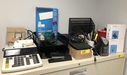 LOT CONSISTING OF: OFFICE SUPPLIES, PLANTRONICS HEADSET, CALCULATOR AND SUNDRIES