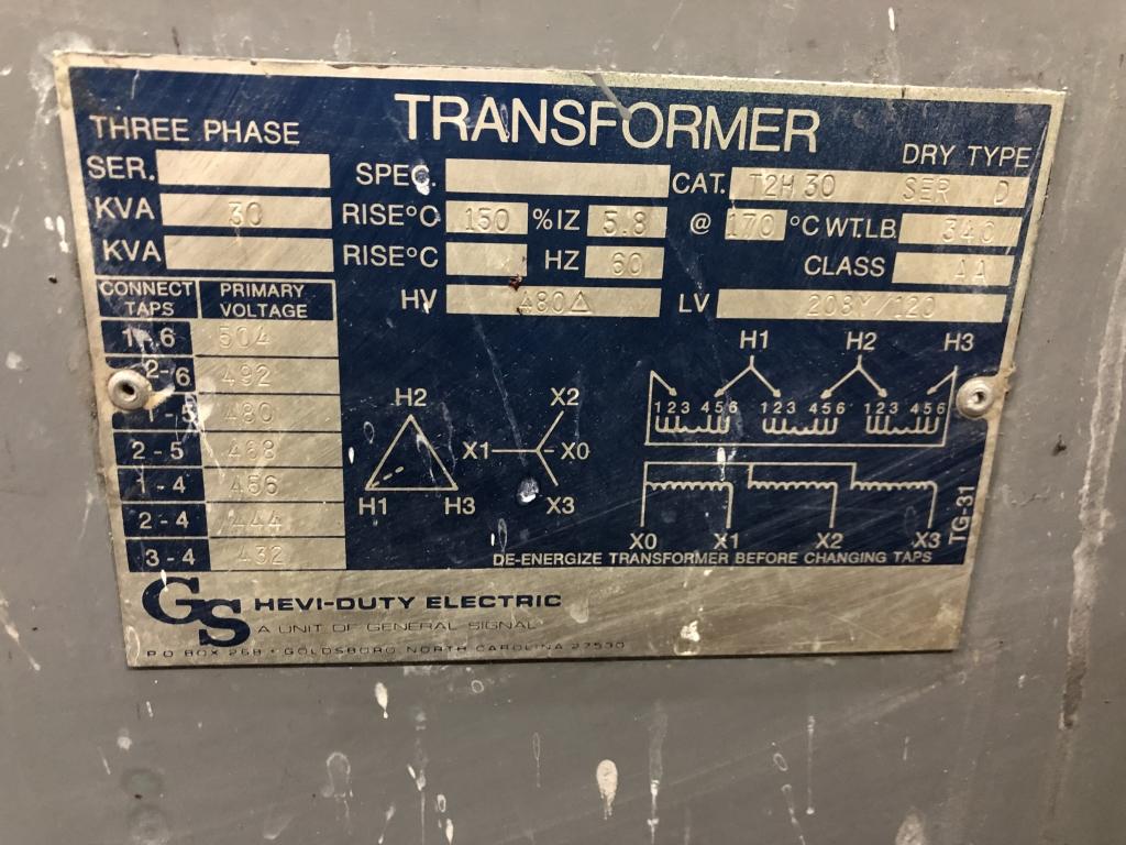 TRANSFORMER 460 VOLTS, 3 PHASE