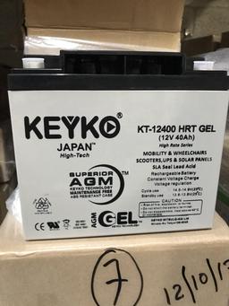 LOT CONSISTING OF 7 KEYKO BATTERIES