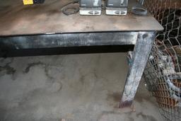 LOT CONSISTING OF METAL WORK BENCH AND CONTENTS