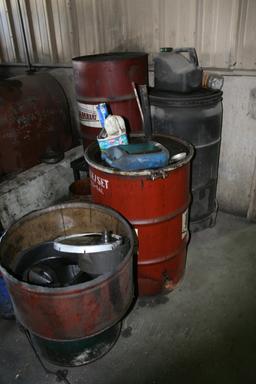 LOT CONSISTING OF USED OIL DRUMS AND DRAIN PANS
