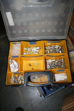LOT CONSISTING OF BRASS FITTINGS, CLAMPS,