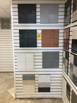 LOT CONSISTING OF TILE SAMPLES HANGING ON WALL
