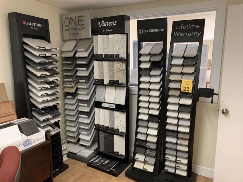 NATURAL STONE SAMPLES WITH DISPLAY RACKS