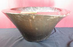 HAND CARVED AFRICAN CEREMONIAL BOWL