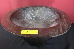 HAND CARVED AFRICAN CEREMONIAL BOWL