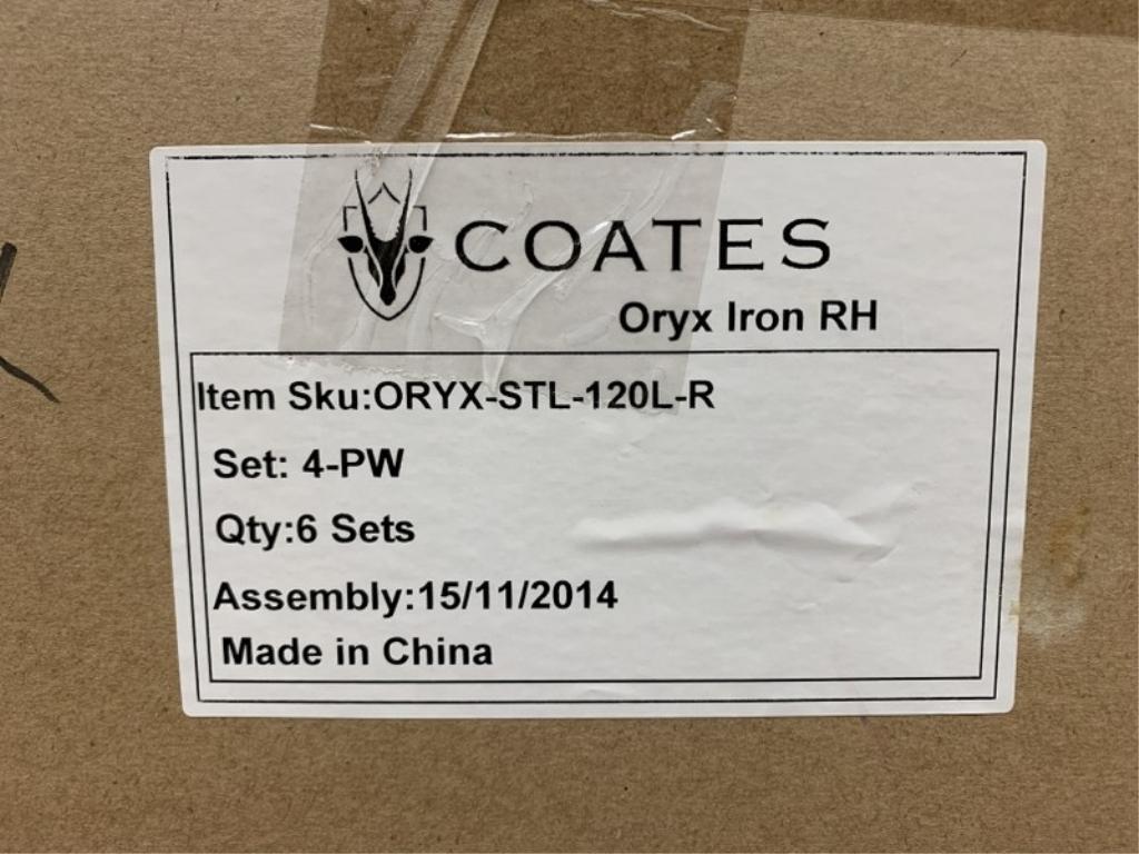 SETS OF: COATES LADIES ORYX CAVITY BACK IRONS -