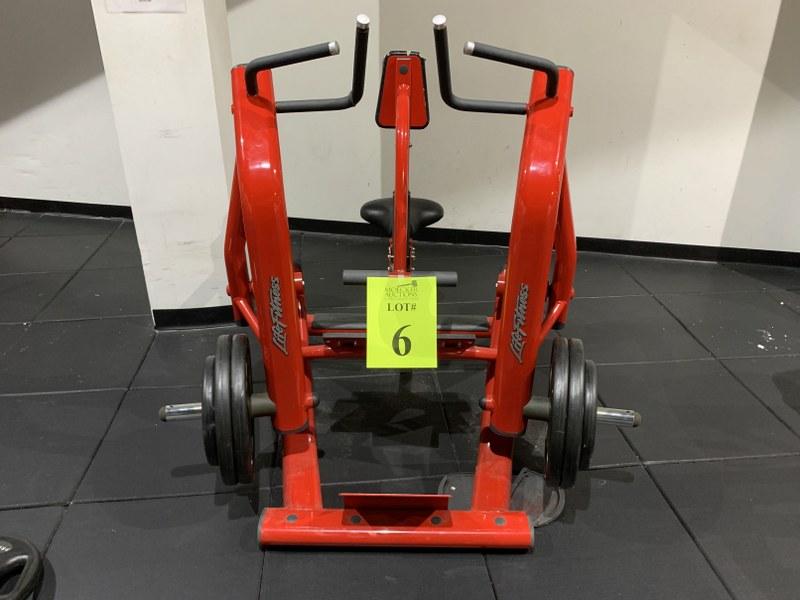 LIFE FITNESS ROW MODEL SPLROW WITH (6) WEIGHT PLATES