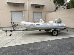 2006 CARIBE 13.5' RIB TENDER INCLUDING TRAILER