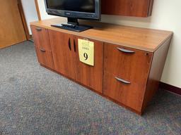 LOT CONSISTING OF CREDENZA AND ROLLING COMPUTER