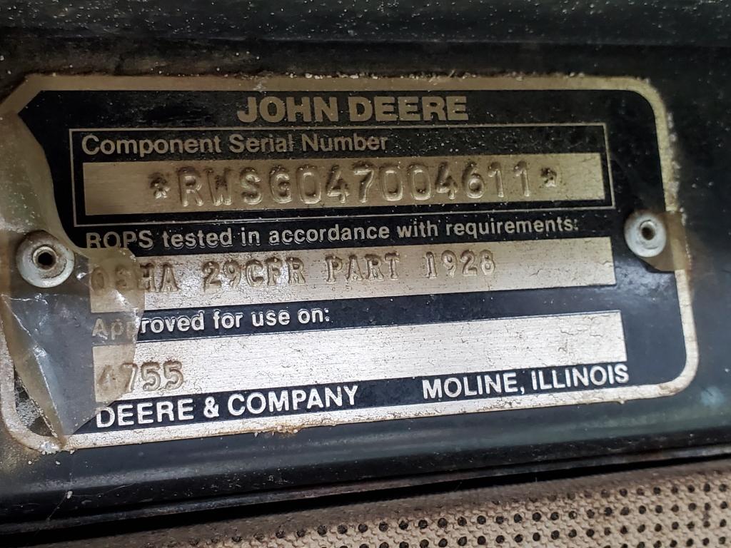 1989 JOHN DEERE 4755 TRACTOR