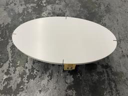 *NEW IN BOX* COFFEE TABLE W/CHROME BASE WITH WHITE COMPOSITE TOP