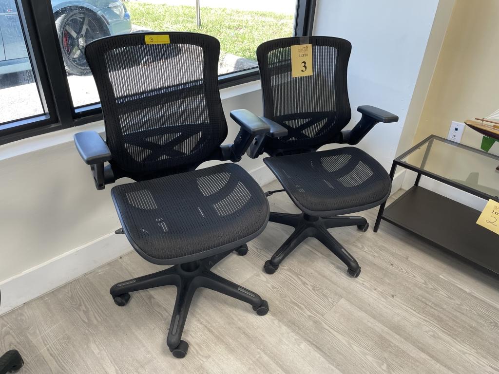 MESH BACK ROLLING ADJUSTABLE CHAIRS