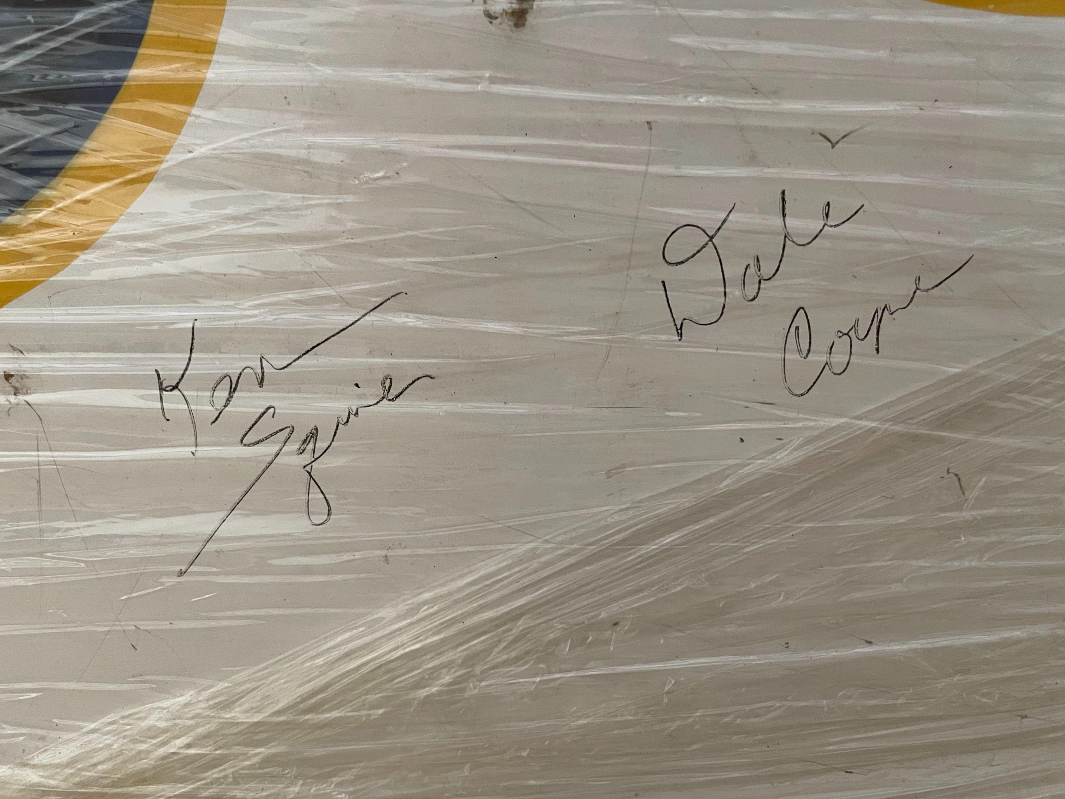 AUTOGRAPHED RACE CAR HOOD WITH (5) SIGNATURES