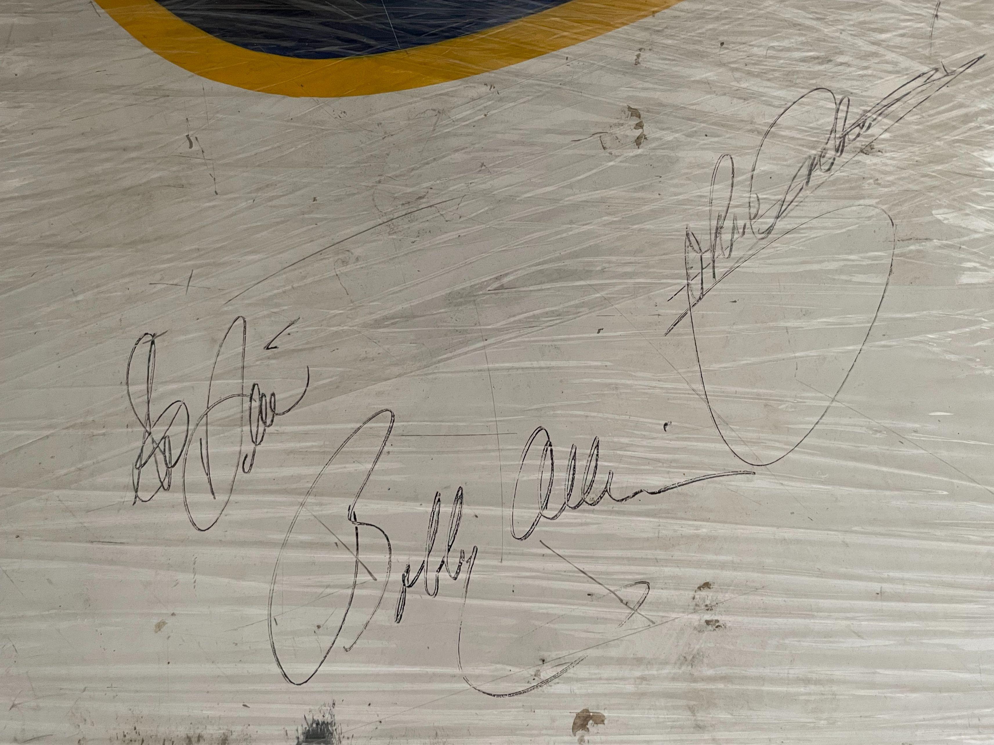 AUTOGRAPHED RACE CAR HOOD WITH (5) SIGNATURES