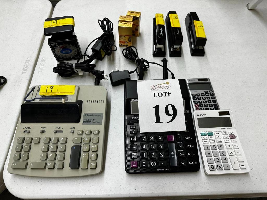 LOT CONSISTING OF ASSORTED CALCULATORS