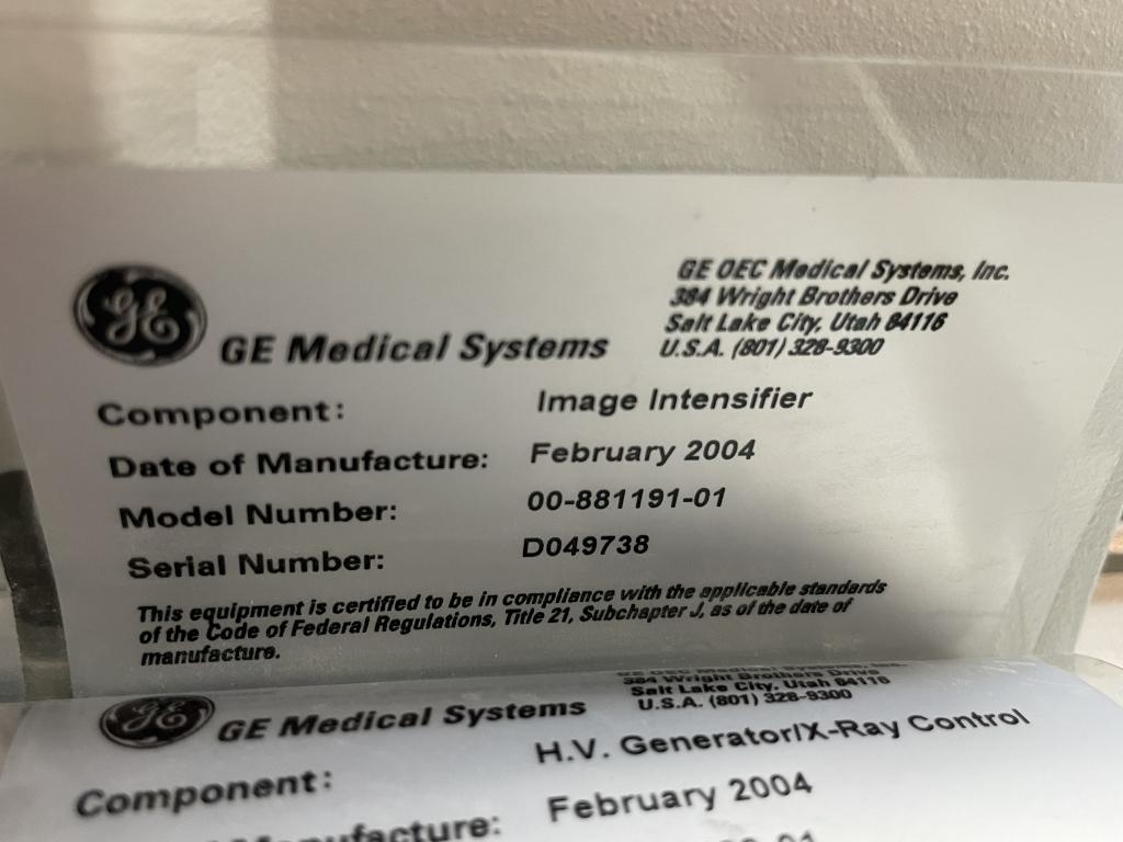 GE OEC SERIES 9800 PLUS C-SCAN X-RAY MACHINE, REFURBISHED 7/2020