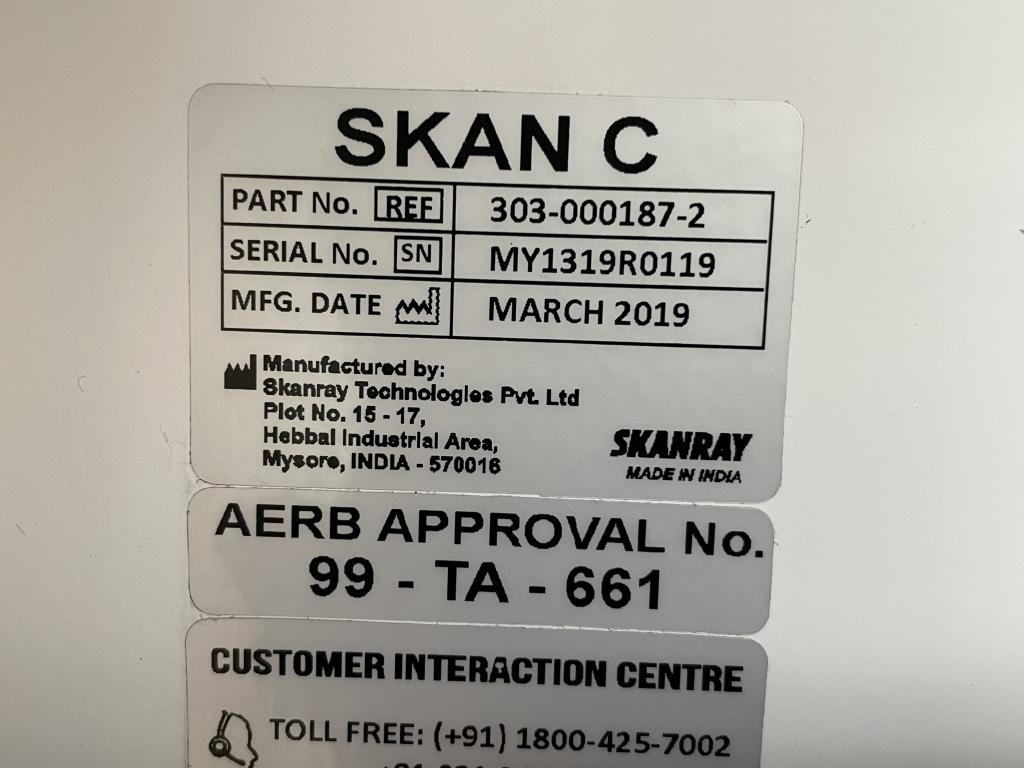 SKANRAY, MODEL: SKAN C HIGH FREQUENCY MOBILE SURGICAL C-ARM, MFG.: 3/2019