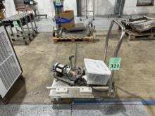 STAINLESS STEEL CART WITH MISCELLANEOUS MACHINERY PARTS