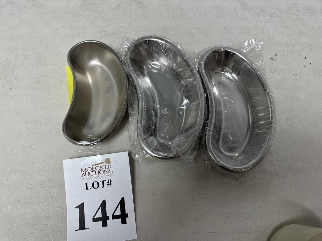 STAINLESS STEEL KIDNEY SHAPED EMESIS BASINS (NEW) (YOUR BID X QTY = TOTAL $)