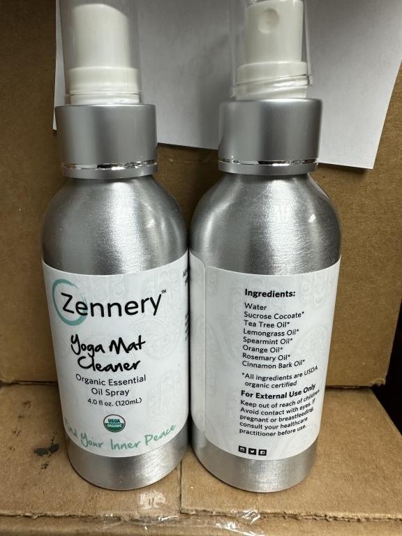 CASES OF YOGA MAT CLEANERS 4 OZ SPRAY BOTTLES (NEW) (YOUR BID X QTY = TOTAL $)