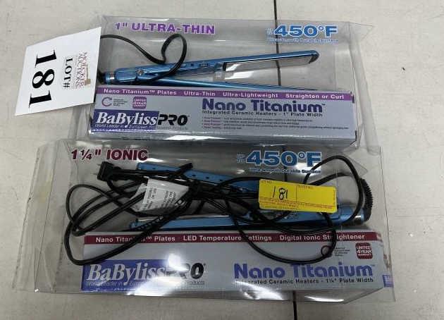 (1) BABYLISS PRO NANO TITANIUM 1" ULTRA-THIN (YOUR BID X QTY = TOTAL $)