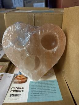 ZENNERY HIMALAYAN SALT 3 HOLE HEART SHAPED (NEW) (YOUR BID X QTY = TOTAL $)