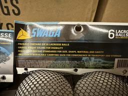 SWAGA LACROSSE BALLS PACKS (6 BALLS PER PACK) (NEW) (YOUR BID X QTY = TOTAL $)