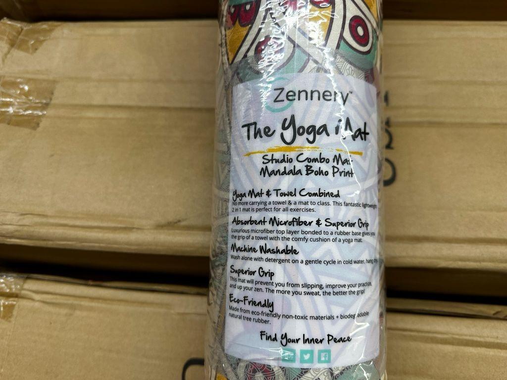 ZENNERY YOGA MAT 70" X 24" (NEW) (YOUR BID X QTY = TOTAL $)