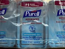 PURELL ADVANCED HAND SANITIZER BOTTLES 2 OZ (NEW) (YOUR BID X QTY = TOTAL $)