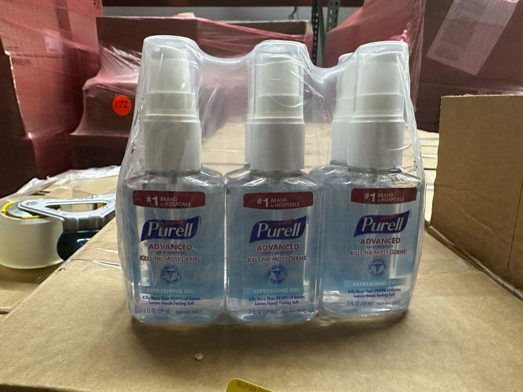 PURELL ADVANCED HAND SANITIZER BOTTLES 2 OZ (NEW) (YOUR BID X QTY = TOTAL $)