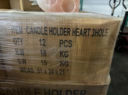 ZENNERY HIMALAYAN SALT 3 HOLE HEART SHAPED (NEW) (YOUR BID X QTY = TOTAL $)