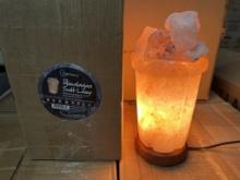 ZENNERY HIMALAYAN SALT LAMP ROSE SHAPED FIRE BOWL (NEW) (YOUR BID X QTY = TOTAL $)