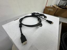 BOXES OF VARIOUS HDMI CABLES (YOUR BID X QTY = TOTAL $)