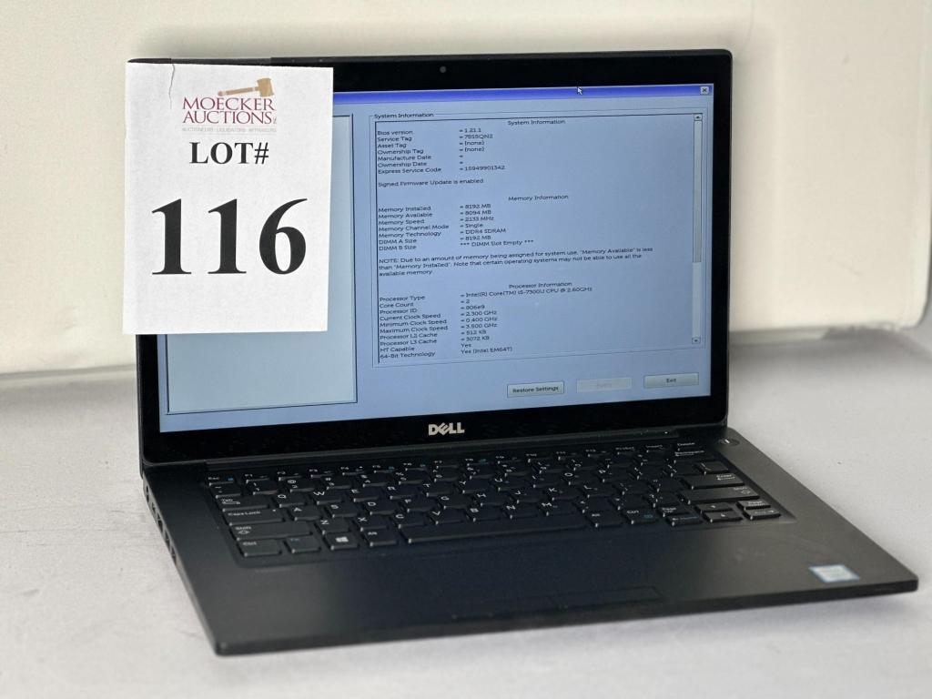 DELL LATITUDE 7480  CORE i5-7TH 256GB SSD,8GB RAM