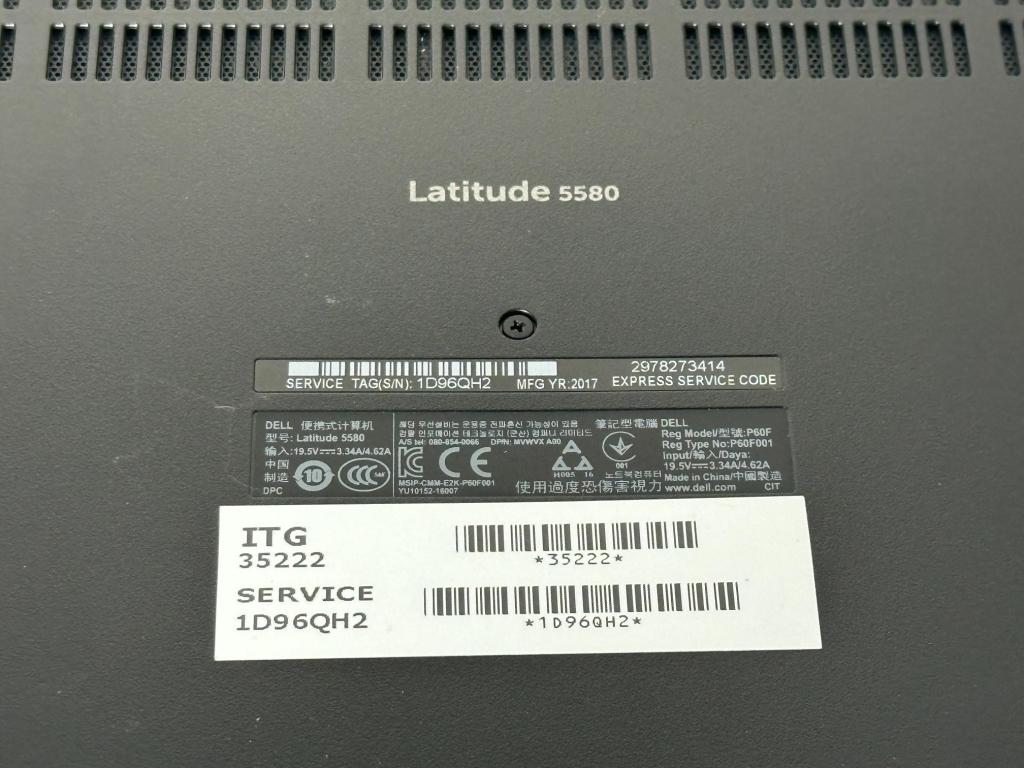 DELL LATITUDE 5580 CORE i7-7TH 16GB RAM 512 SSD