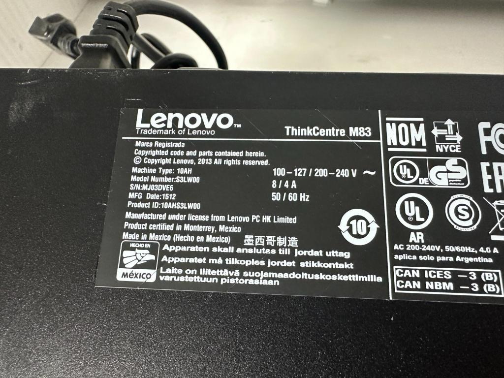 LENOVO THINKCENTRE M83 SFF CORE I5 8GB 256GB SSD