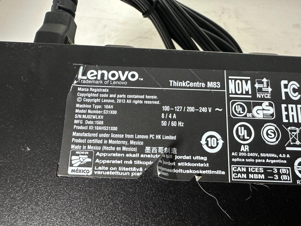 LENOVO THINKCENTRE M83 SFF CORE I5 8GB 256GB SSD