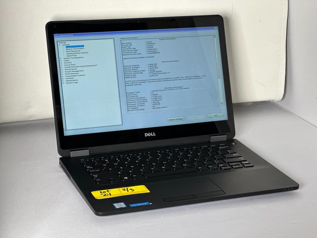 DELL LATITUDE E7470, CORE i5-6300U 8GB RAM, 256SSD