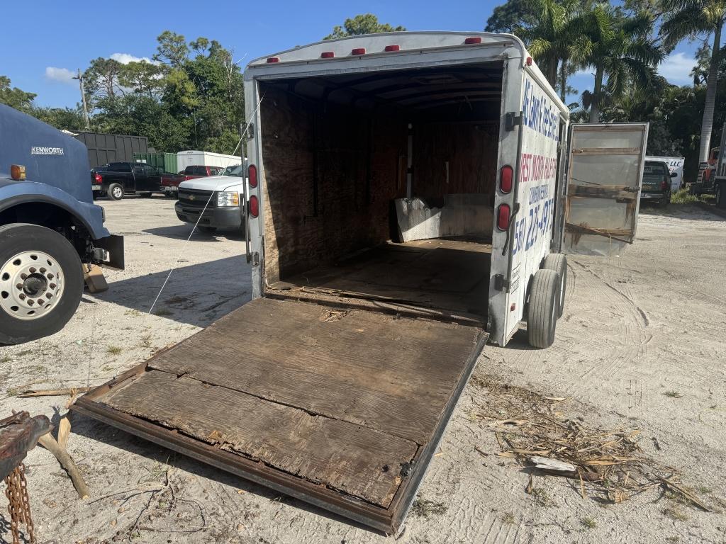 2002 HALLMARK, 12' TANDEM AXLE ENCLOSED TRAILER