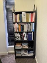 WOOD BOOKSHELF: 30"W X 13D X 79.5"H