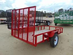 2019 VIN:4UMJT1016KM000155 RED 64''X123'' TRAILER W/ GATE, 3500LB GVW