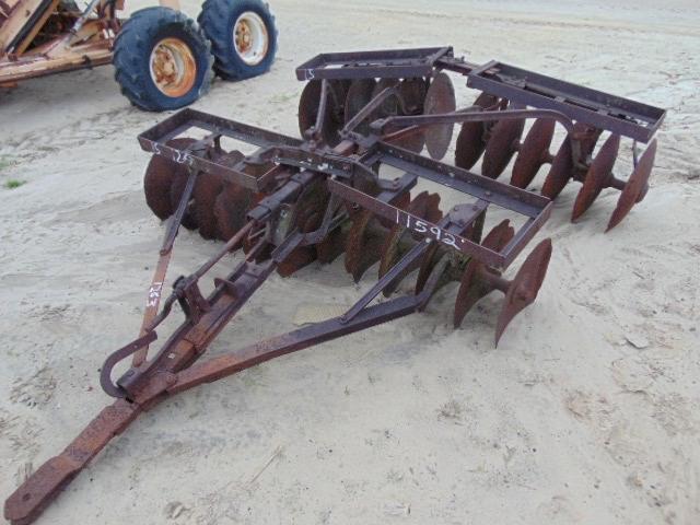 antique 24 blade bush & bog disc harrow pull type