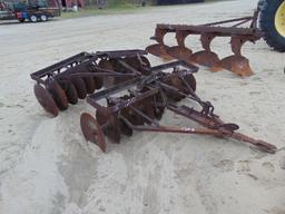 antique 24 blade bush & bog disc harrow pull type