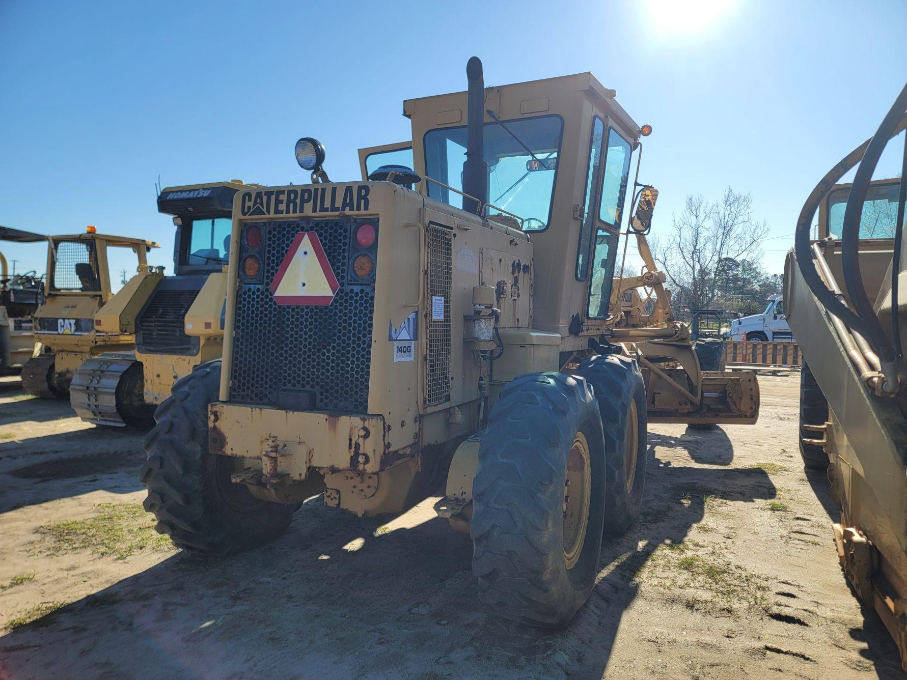 1993 CAT 140G Motor Grader, Closed Cab,Front Scrafire, 12ft Board, 5380hrs,